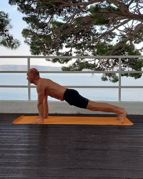 5. Utthita Chaturanga Dandasana (izdah)